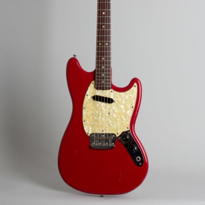 Fender  Musicmaster Solid Body Electric Guitar (1971), ser. #313168, black chipboard case. image 1