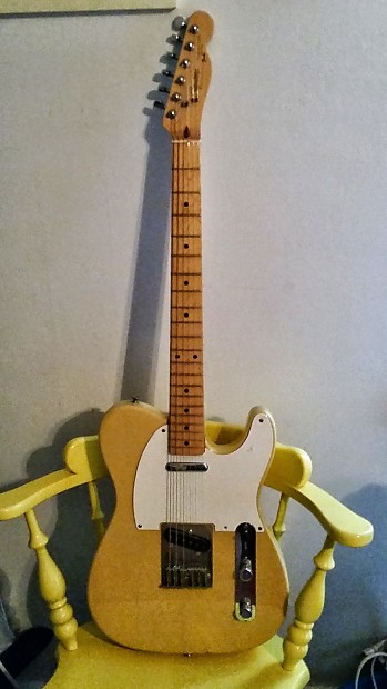 1986 Fender Squier Japan Telecaster Yellow Fujigen MIJ | Reverb