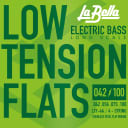 La Bella LTF-4A Low Tension Flexible Flat Wound Bass Strings - (42-100)