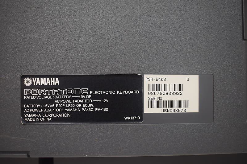 Yamaha Psr-e403 – clavier Portable et synthétiseur – 61 touches tactiles  Taille complète
