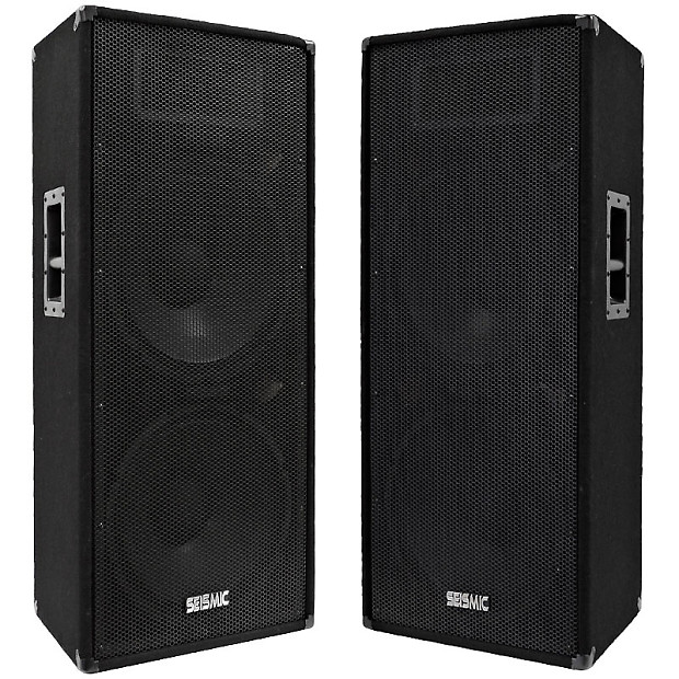 Seismic Audio FL-155P Passive 2x15" 1600w Speakers (Pair) image 1