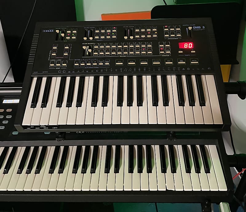 Elka OMB5 Synthesizer Drum Machine One Man Band Reverb