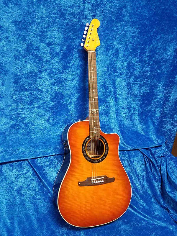 Fender Sonoran Bucket Flame Burst CSE 2012 Cutaway Dreadnought