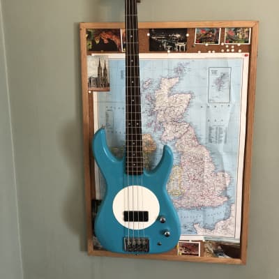 Fleabass Street Bass Blue & White Bass Guitar image 1