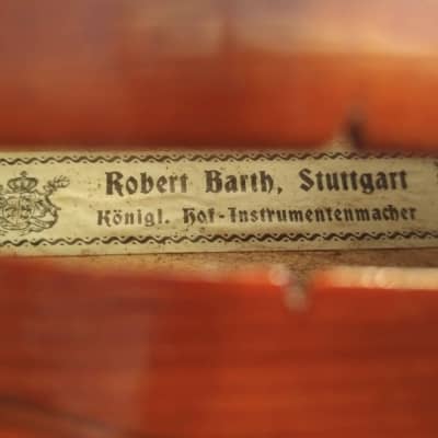 Robert Barth Stuttgart Königl Hof-Instrumentenmacher Violin (Antique) image 2