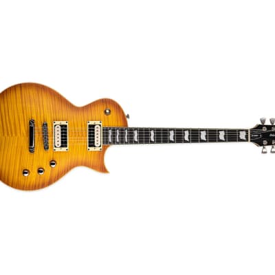 ESP LTD EC1000T Flame Maple w/Fluence Electric Guitar - Honey Burst Satin image 2