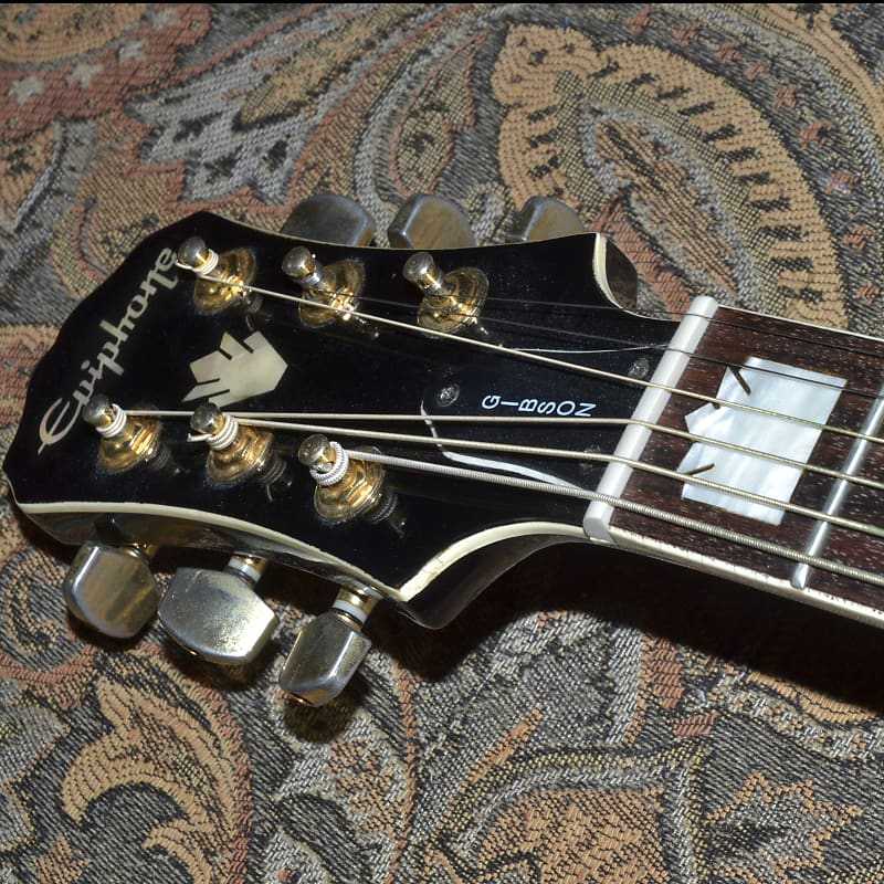 Epiphone by Gibson EJ200 BK; 2002 very straight neck | Reverb