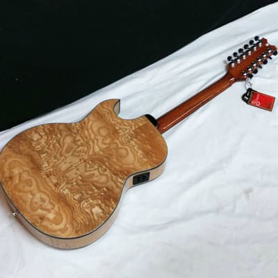 DEAN Exhibition Quilt Ash 12-STRING acoustic electric GUITAR new w/ Gig Bag image 6