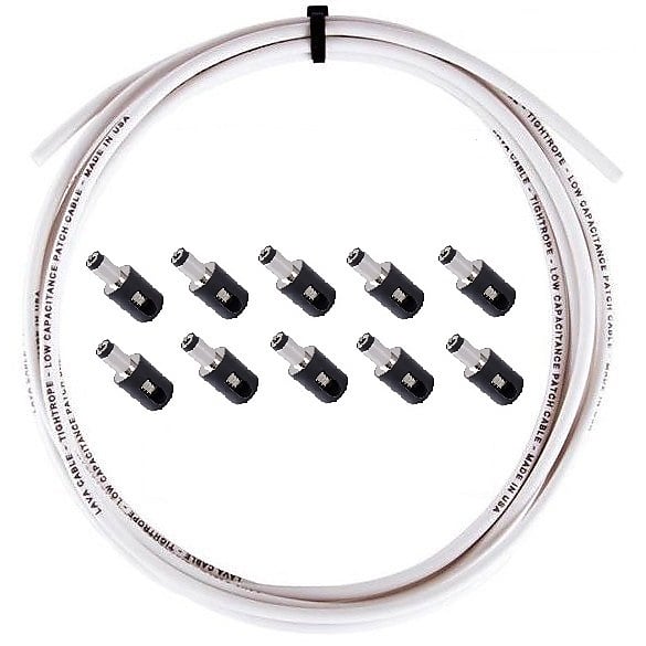 Lava Cable WHITE Tightrope DC Power Solderless Kit 10ft Cable and 10 DC Plugs image 1
