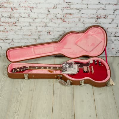Epiphone '61 SG Les Paul Standard Reissue Electric Guitar, Flat Cherry w/ Original Case x7985 (USED) image 12
