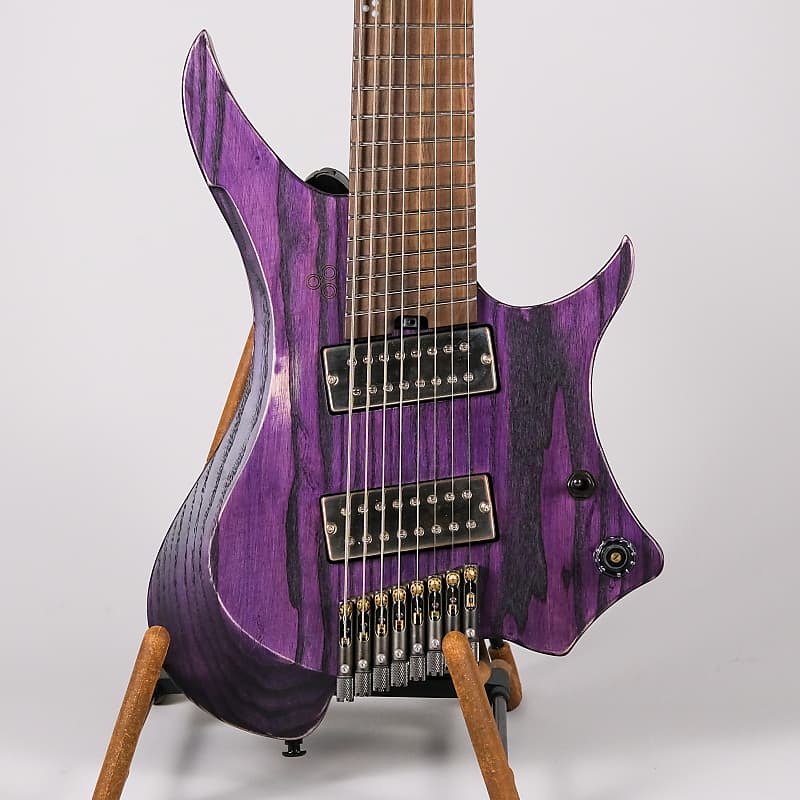 GOC C-Class Ilumina Headless 8 String Electric Guitar (Worn Thin-skin  Violet)