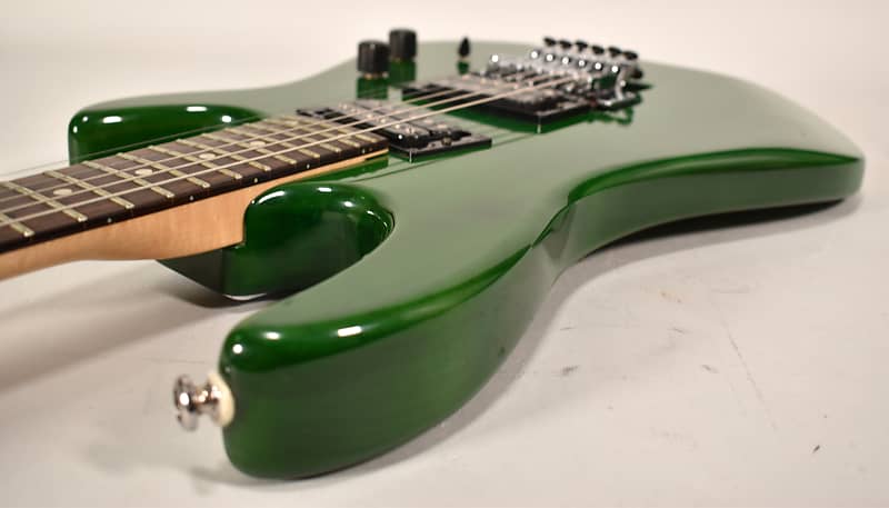 90's Hamer Diablo Slammer Trans Green Finish Floyd Rose | Reverb