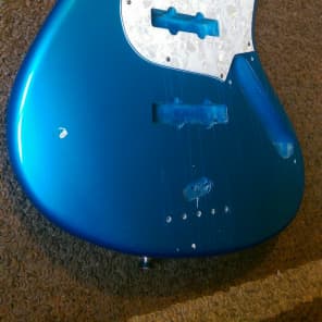 MJT Warmoth Fender Dinky Jazz Bass Relic Body Alder Lake Placid Blue image 3