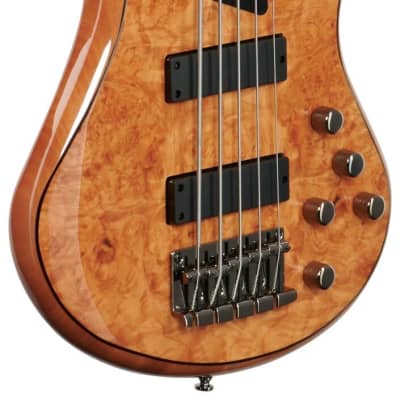 MTD Kingston Z5MP Electric Bass,  5-String, Satin Natural Burled Maple image 8
