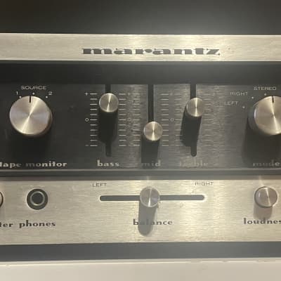 Marantz 1070 Stereo Amplifier 1980’s Silver/Black image 1