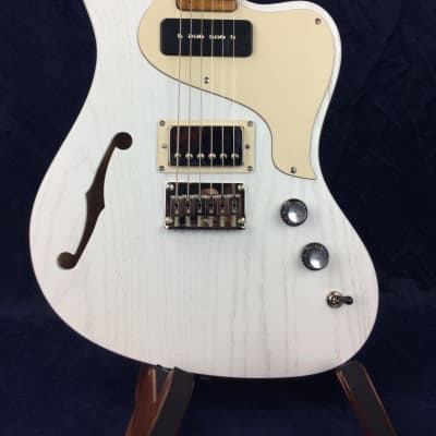 PJD Guitars St John Standard in Aspen White with F-Hole SN:670 image 3