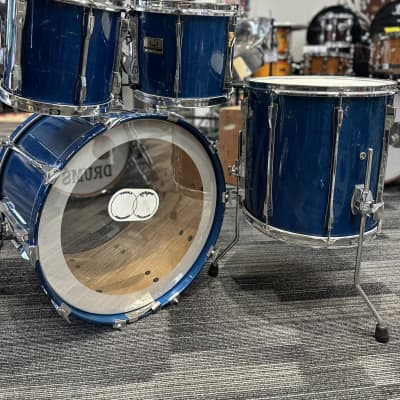 Pearl BLX All Birch 4-Piece Drum Kit 1990s - Sheer Blue | Reverb