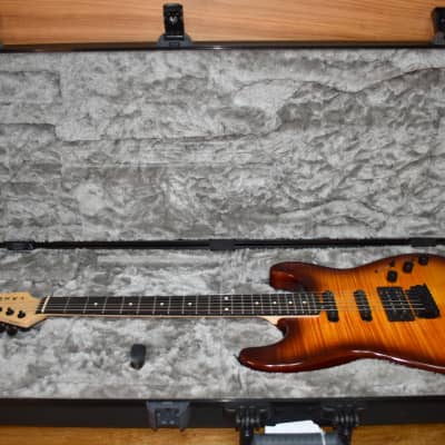 2019 Lakland Skyline Series 65-S-FM 6-String Electric Guitar & Fender Deluxe Hard Case for sale