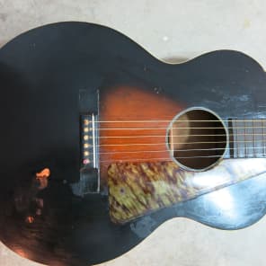 Vintage 1937-1944 Harmony Vogue H-1160 Acoustic Guitar Rare Model High Action Project image 4