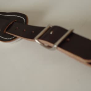 Cornhusker Guitar Straps Vintage Style Leather Shoulderpad Strap 2019 Black image 3
