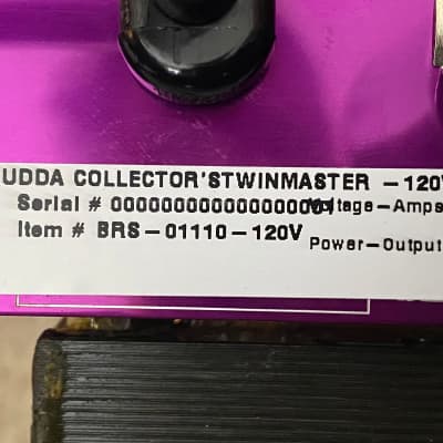 Budda Collector ’s edition SN# 1 (!) Twinmaster amplifier - Purple Suede image 10