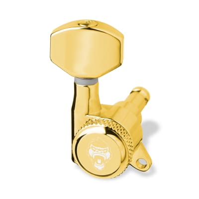 Guitar Monkey  7-String (4l + 3r) Monkey Locks - Locking Tuners Gold for sale