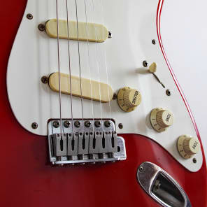 Used Fender Lace-Sensor Stratocaster Fiesta Red 1990 | Reverb
