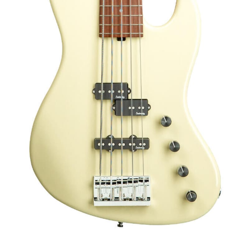 Alleva Coppolo LG5 Standard Olympic White 5 String Bass | Reverb