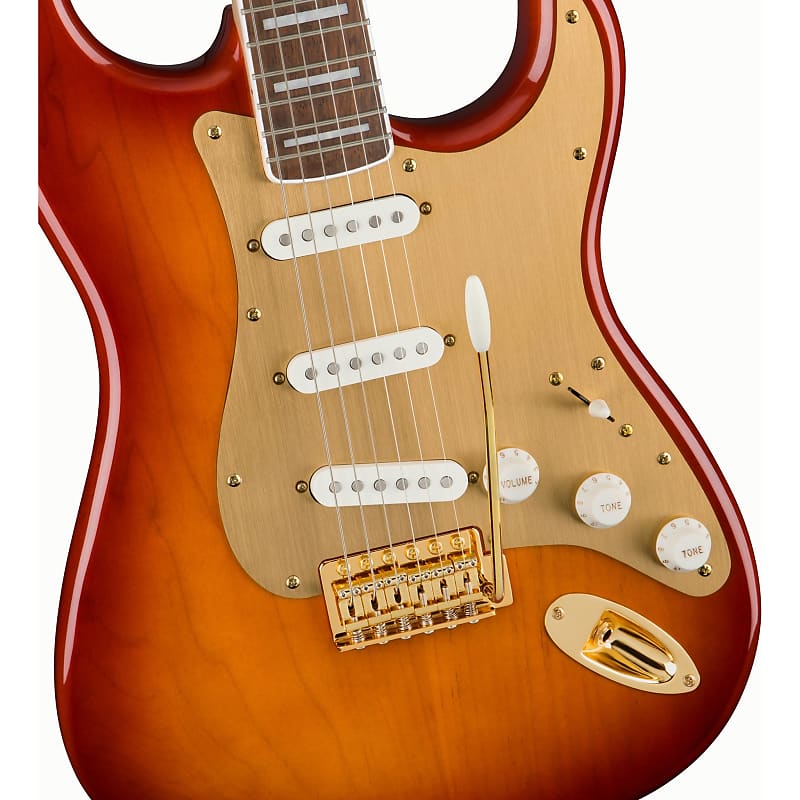 Squier 40th Anniversary Stratocaster Gold Edition - Sienna Sunburst image 1