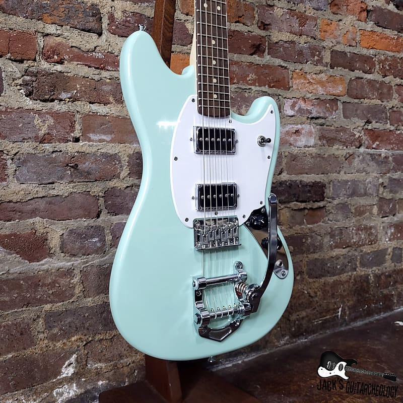 JAKE d Squier Bullet Mustang w Bigsby Baritone Tuning B Standard 2010s Surf Green