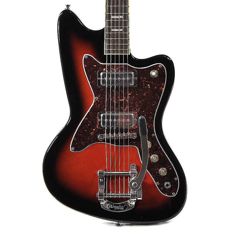 Silver tone ピックギター、ビンテージ Silvertone 1478 Reissue Red Silver Flake Burst | Reverb