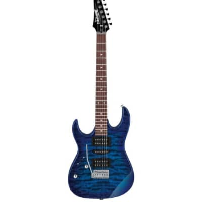 Ibanez GRX70QAL-TBB Gio RX Series Left-Handed Transparent Blue Burst electric guitar for sale