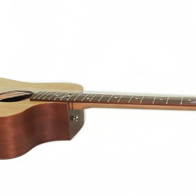 Trembita Brand New Seven 7 Strings Acoustic Guitar Сutaway, Sand Natural Wood made in Ukraine Beautiful sound image 4