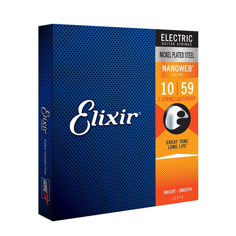Elixir 12074 Nanoweb Electric Guitar Strings Reverb