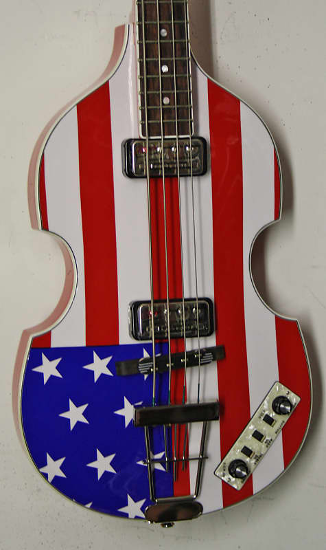 hofner Hofner HCT-500/1-USA Contemporary Beatle Violin Bass American Flag