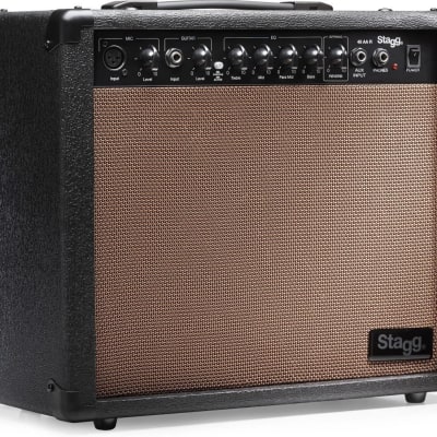 Stagg 40-Watt Acoustic Guitar Amplifier w/ Spring Reverb - 40 AA R USA for sale