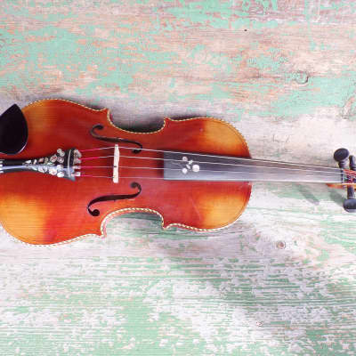 Violin Stradivari Pattern Decorated Violin 1900 Cremona Varnish image 3