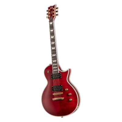ESP LTD EC-1000T CTM 6-String Right-Handed Electric Guitar with Full-Thickness Mahogany Body (See-Thru Black Cherry) image 3
