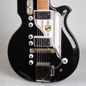 National  Newport 88 Semi-Hollow Body Electric Guitar (1965), original two-tone hard shell case. image 3