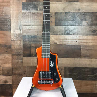 Hofner Shorty HCT-SH Travel Size Guitar Orange Metallic with Gig Bag, Brand New, Free Ship, 186 image 6