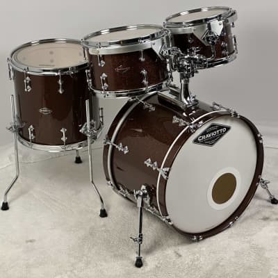 Craviotto 20/10/12/14" VIDEO Solid Maple Drum Set - 2016 Copper Sparkle Lacquer image 4