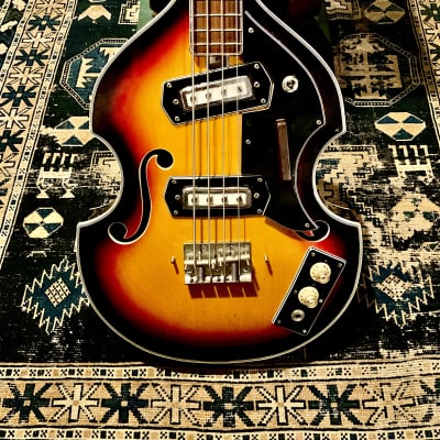 TEISCO FB-2 VINTAGE MIJ SCROLL HEAD VIOLIN BASS w/HSC | Reverb