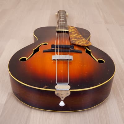 1940s Regal Vintage Archtop Acoustic Guitar, Spruce & Mahogany, USA-Made w/ Case image 10