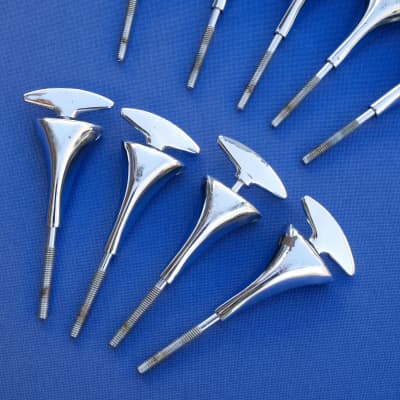 Sonor Teardrop Champion T-rods Tension Rods Claws Clawhooks Bass Drum Lot of 9 Vintage image 5