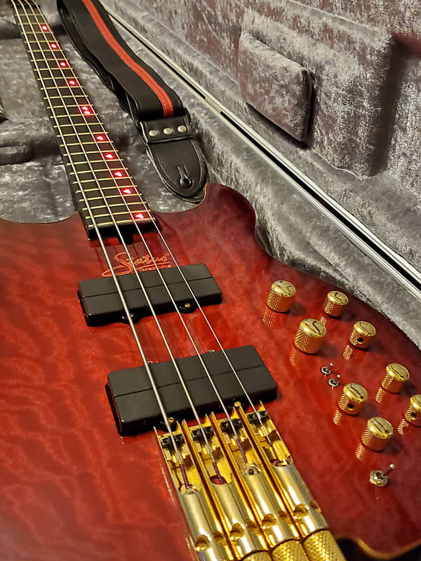 Status King Bass Paramatrix with red LEDs - Mark King Level 42