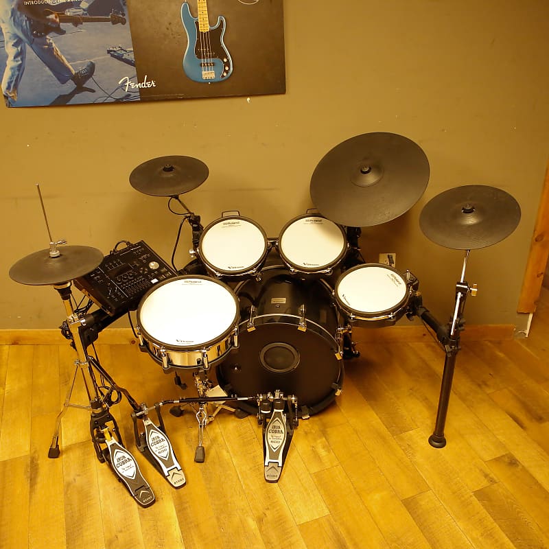Roland VDrums TD50K Electronic Drum Set, KD200 Bass Drum, Reverb