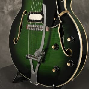 yasu Univox Custom ES-335 Hollowbody Late 60s Green Burst | Reverb