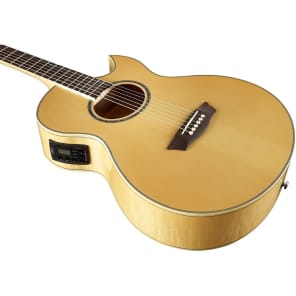 Wahsburn EA20 Festival Series Florentine Acoustic-Electric Guitar - NATURAL image 4