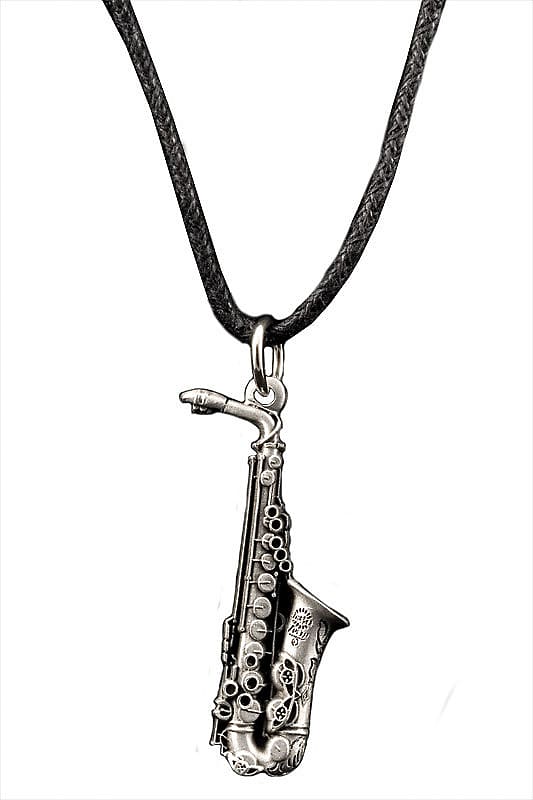 Alto Sax Necklace, Pewter, Harmony Jewelry Reverb