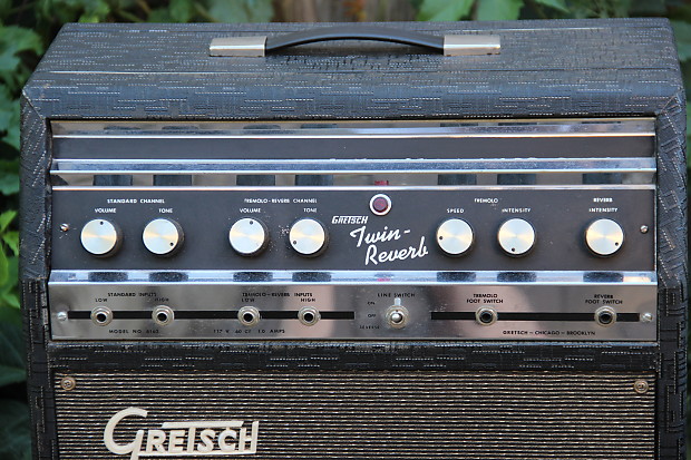 Gretsch Valco Twin Reverb Model 6162 Tube Amplifier 1968 Grey chrome two 10 inch Jensen speakers Reverb